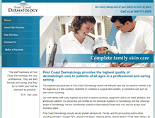 Tablet Screenshot of firstcoastdermatology.com